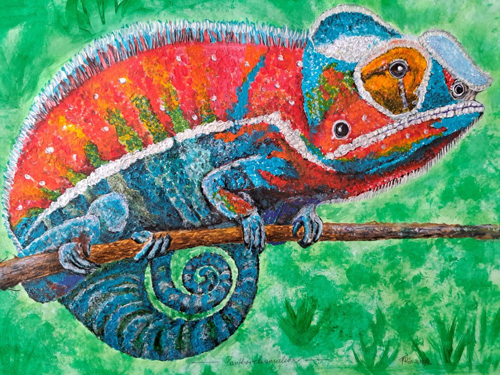 Kunstausstellung in Denzlingen: Chameleon von Thomas Rösner