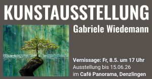 Kunstausstellung Gabriele Wiedemann im Café Panorama Denzlingen
