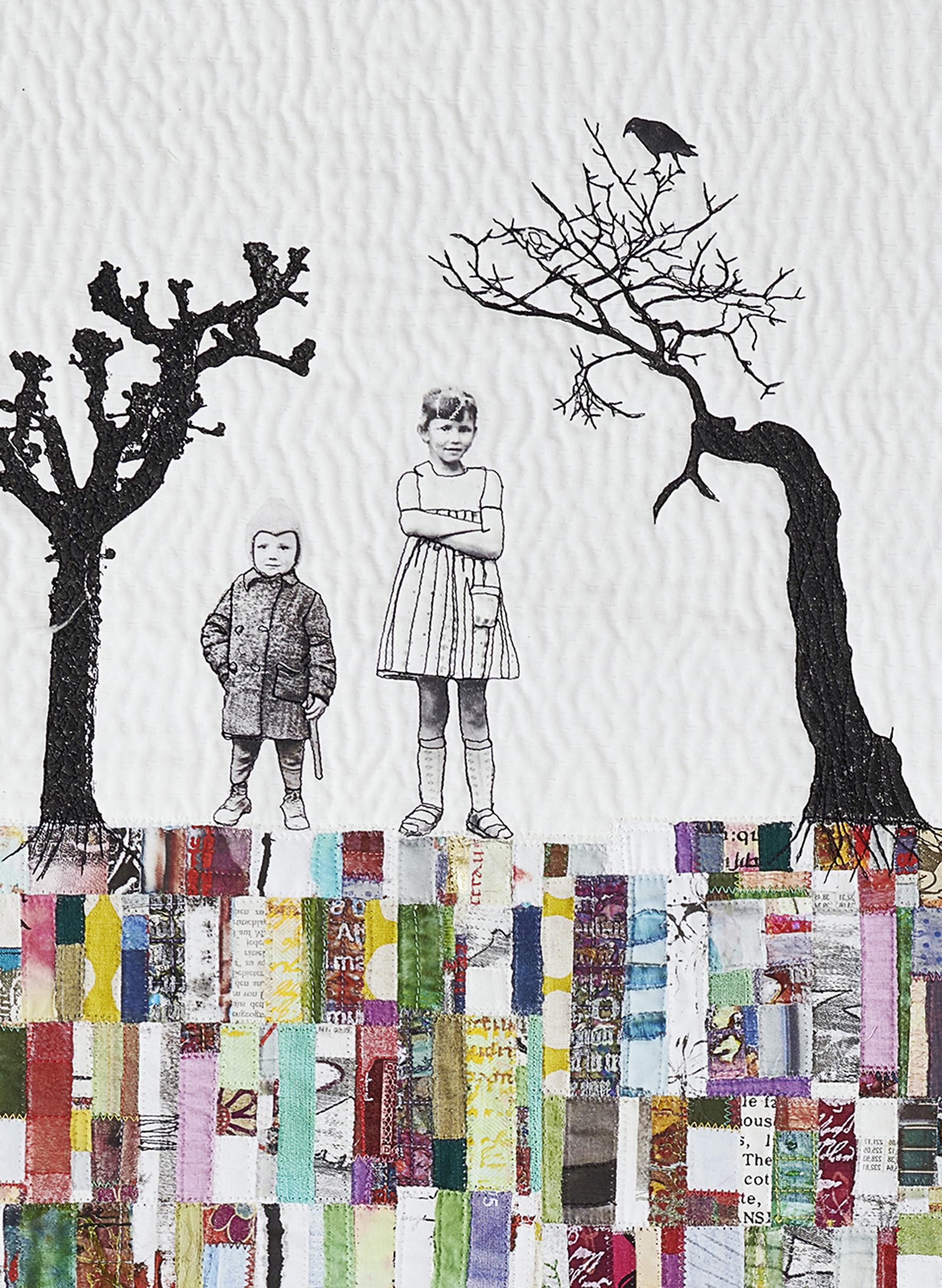 Collage von Monika Schiwy-Jessen, zu sehen bei der Vernissage in Denzlingen